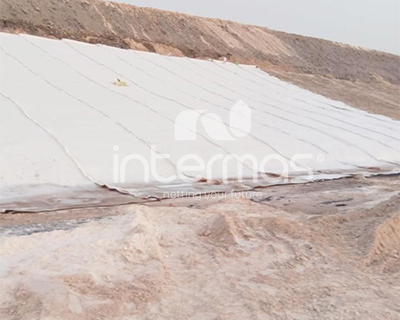 Techdrain drainage geocomposite in phosphates containment site, India