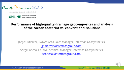 Performance of high-quality drainage geocomposites and analysis of the carbon footprint vs. conventional solutions
